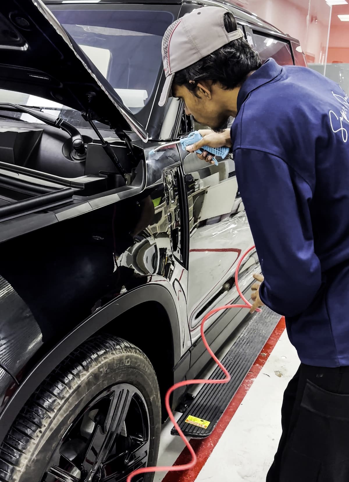 Clear PPF full body installation on luxury car in Dubai