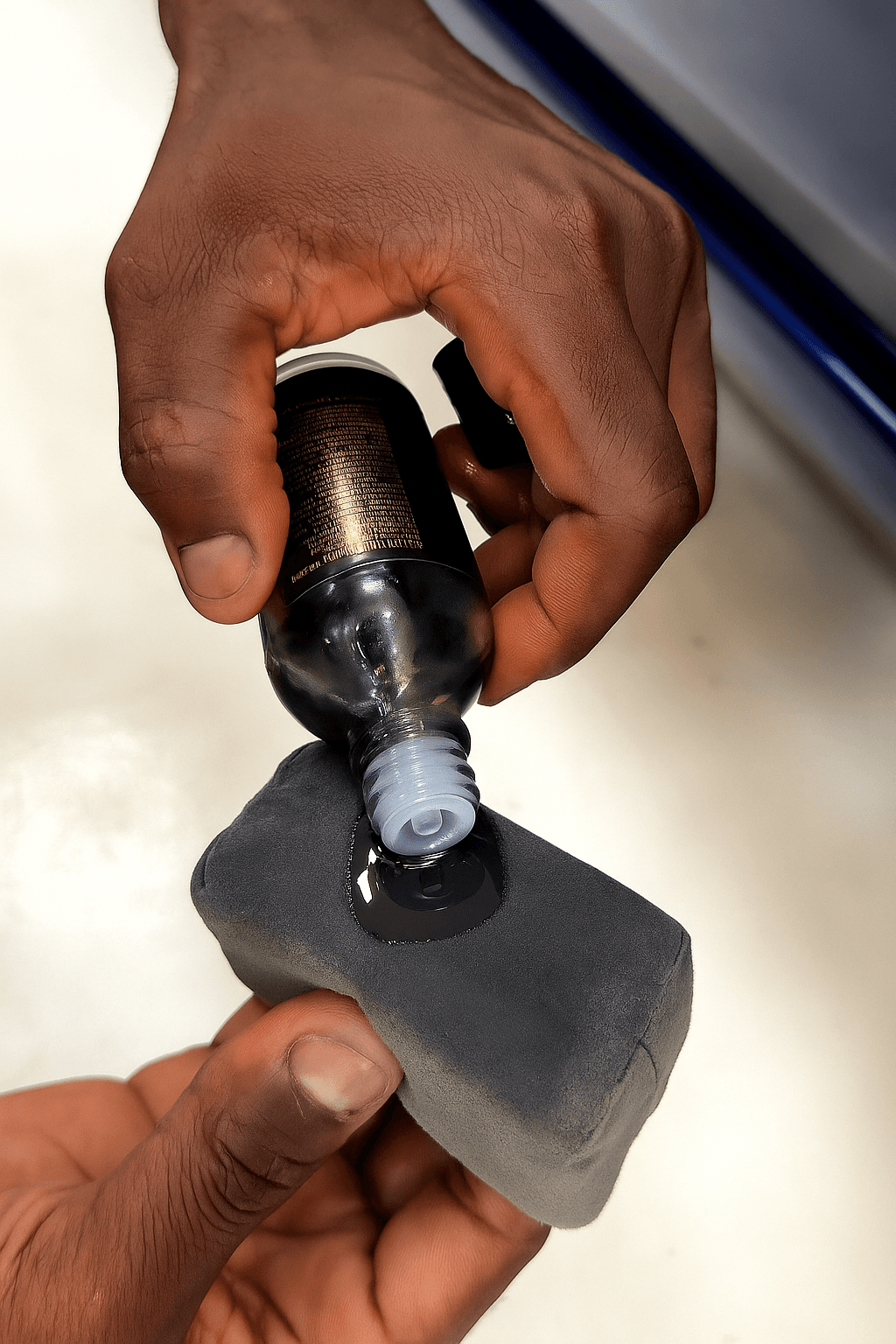 Car ceramic coating - hydrophobic water beading effect