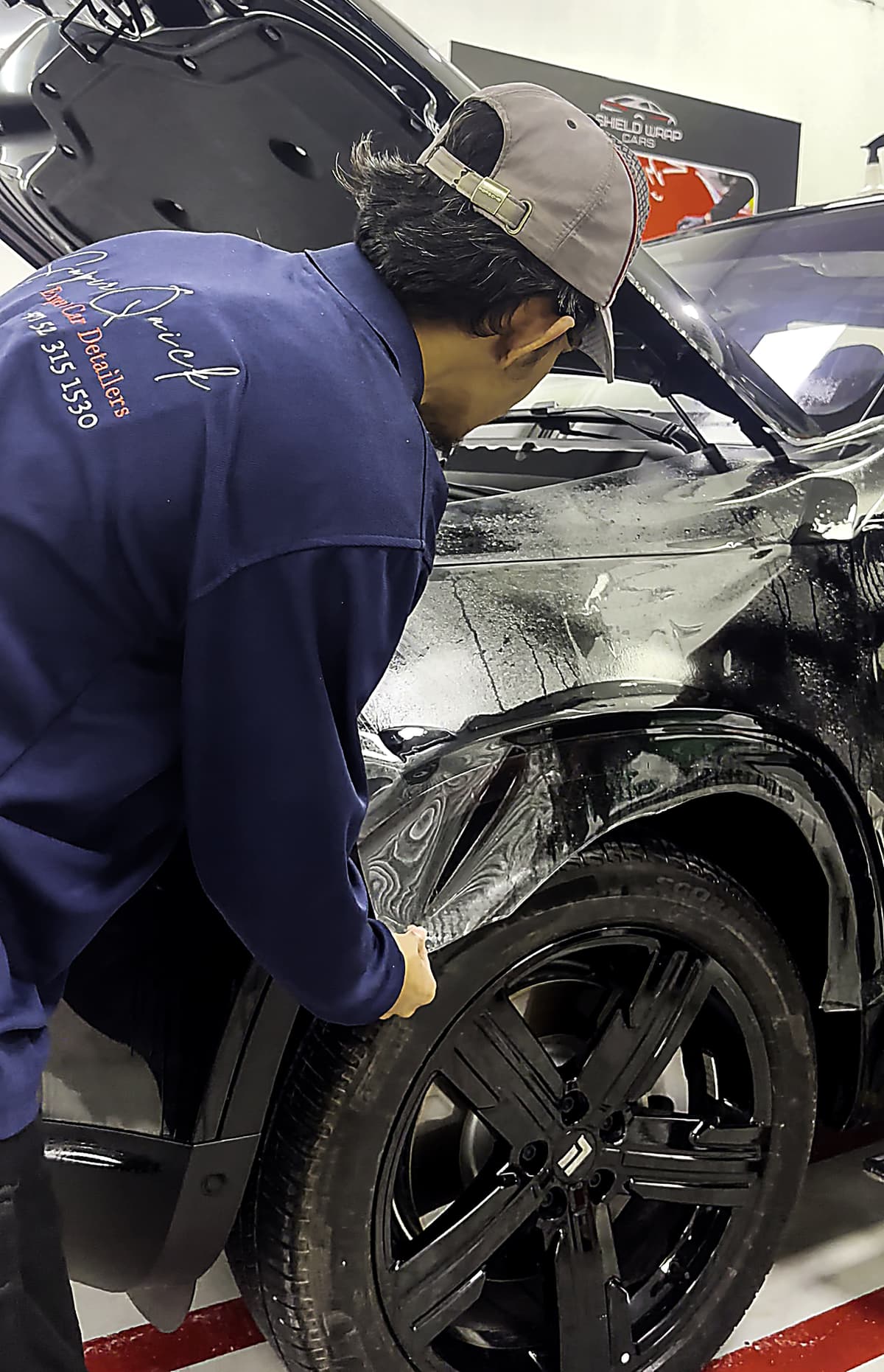 Partial PPF on car hood - hood PPF installation Dubai