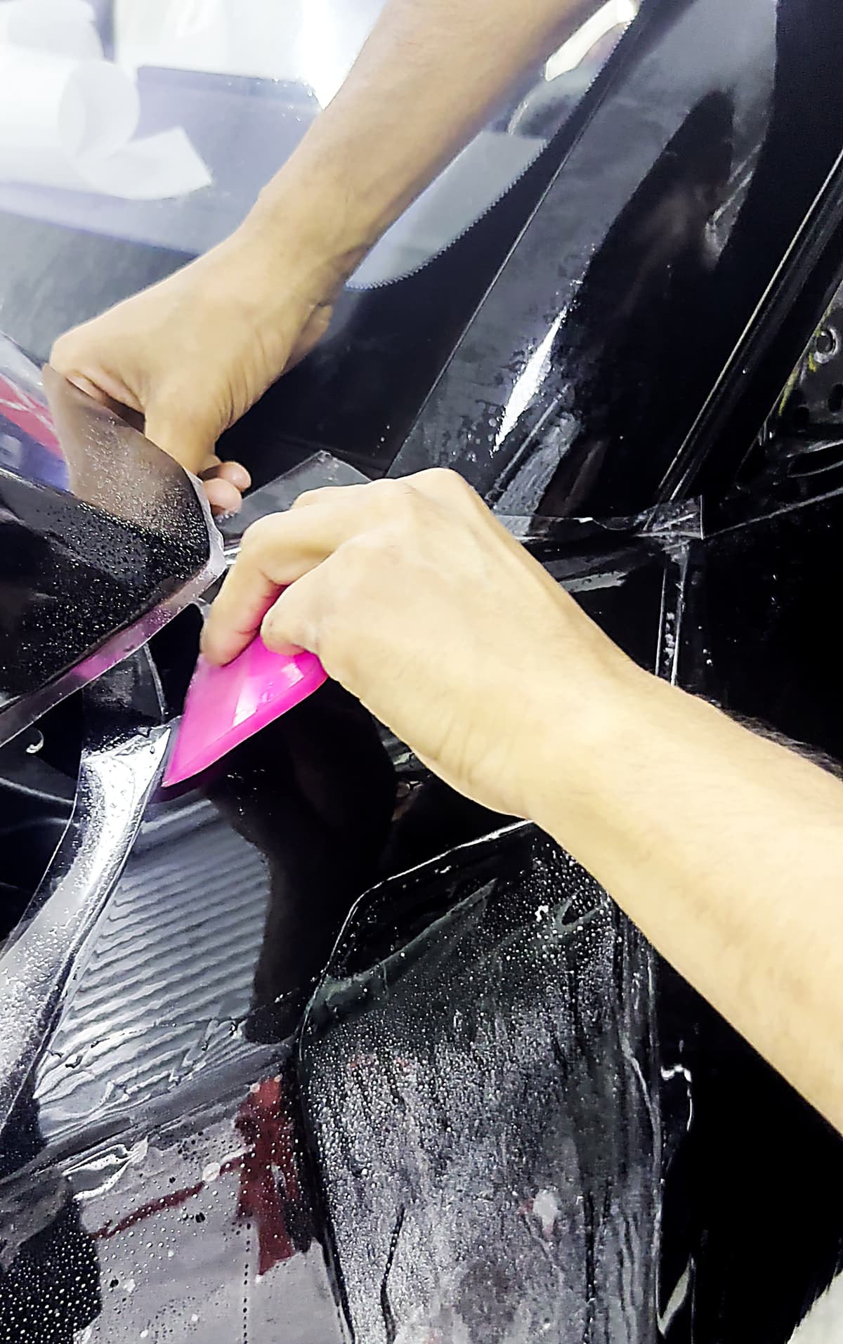 PPF headlights - clear protection applied